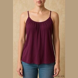 Victoria’s Secret built in Bra Top Y2K adjustable straps purple Sz M